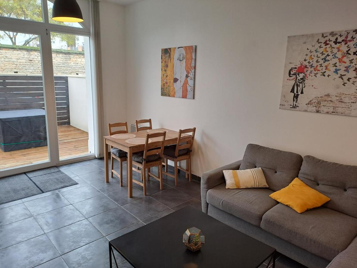 Bel Appartement Grande Terrasse Avec Parking A Dijon Exteriér fotografie